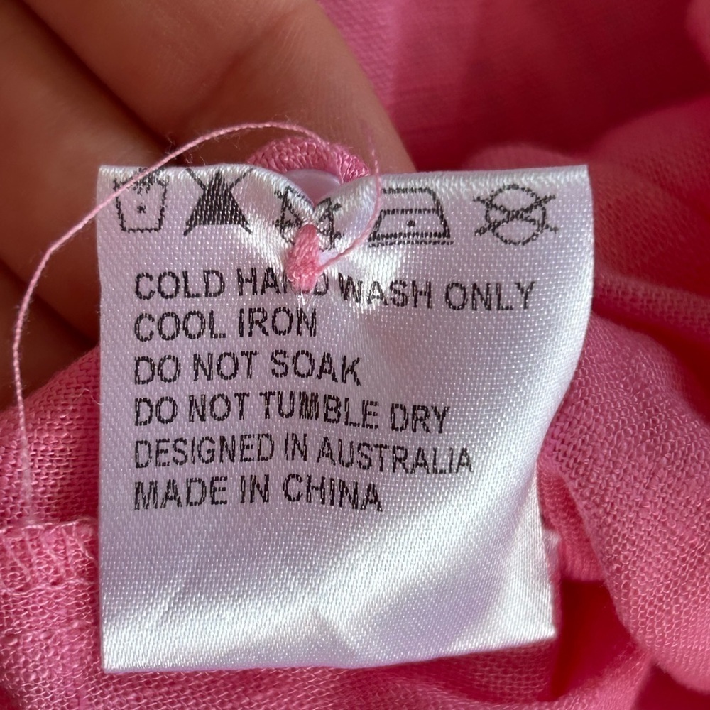NWT Linen Hello Molly size XL STYLE ME YOUR WAY SHIRT DRESS PINK balloon - Picture 14 of 16